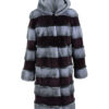 SHEARED BURGUNDY_BLU IRIS METALLIC CHROME MINK DETAIL PARKA (front)