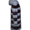 SHEARED BURGUNDY_BLU IRIS METALLIC CHROME MINK DETAIL PARKA (side)